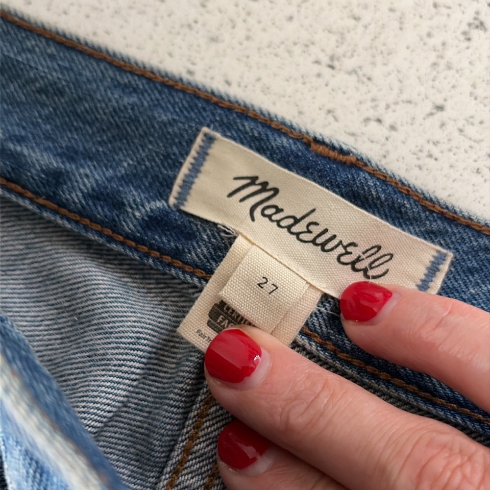 Madewell The Riley Denim Midi Skirt size 27 NWOT - Picture 5 of 7
